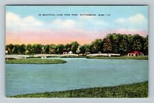 Hattiesburg MS-Mississippi, Beautiful Lake View Park, Bridges Vintage Postcard picture