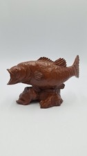 Vintage 1987 Red Mill Mfg Largemouth Bass Fish Fisherman Gift Unique Cabin Core picture