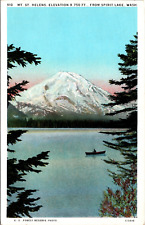 Mt Helens From Spirit Lake Washington WA Vintage Postcard L66 picture