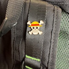 One Piece Luffy Jolly Roger Pin 75” x 75” Pirate Skull Mark Symbol Brooch Label picture