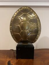Vintage Chapman Brass Tortoise Shell Lamp 1970s Dimmable in Working Condition picture