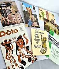 Lot Of 7 Vintage Hawaii Postcards, Dole, Wailea Tea Room, Etc Brochures 60's ? picture