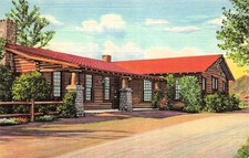 Cody WY Wyoming Buffalo Bill Museum Log Cabin Western Vtg Postcard 22A picture
