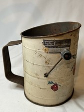 Bromwell's Vintage Metal Flour Sifter Painted Decor Home Kitchen Cookware picture