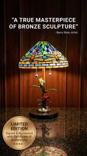 Bronze Frog Lamp: Signed Limited Edition Barry Stein Sculpture picture