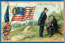 Embossed Tuck Postcard Decoration Day Civil War Veterans American Flag 158 G.A.R picture