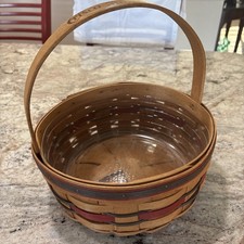 Vintage Longaberger 9” Crisco Cookie Basket 1992 Signed w Liner picture