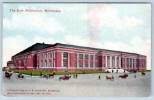 1908 MILWAUKEE WI NEW AUDITORIUM*KROPP CO SOLE PROPRIETORS OF POSTCARD PRIVILEGE picture