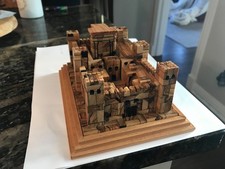 Hand carved olive wood Temple Mount - miniature collectible heirloom  picture
