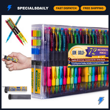 72 Mechanical Pencils 0.9mm HB #2 - 160 Leads & 16 Erasers - Perfect for School picture