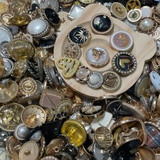 Vintage-nowEstate Sale Buttons Lot 50p Various Sizes Shapes Colors Types Usable picture