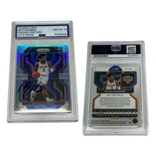 Miles McBride Autographed 2021-22 Prizm Refractor RC #283 PSA Authentic Knicks picture