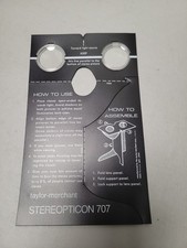 Stereopticon 707 Foldable Stereo Viewer By Taylor-Merchant USA picture