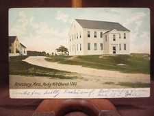 c1905- 1915 Church Postcard - Amesbury, MA MASSACHUSETTS - Rocky Hill Church picture