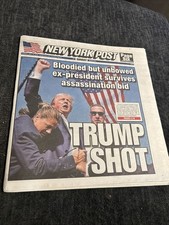 TRUMP SHOT  NEW YORK POST NEWSPAPER  7/14/2024 NEW  NY POST picture