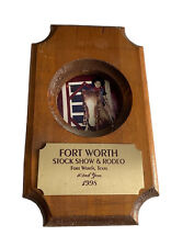 Vtg 1998 Southwestern Exposition Stock Show Fort Worth Rodeo Wood Plaque  Frame picture