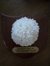 CAUGHT LIVE AT THE PLAYBOY CLUB Bunny Tail Plaque Early 1970's Vintage picture