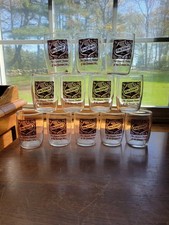 12 Vintage 1960s Souvenir Falstaff Beer Tasting Glass Collectible Clear 3 x 2