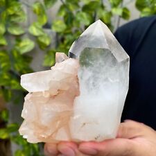 565G Large Natural White Clear Quartz Crystal Cluster Raw Healing Specimen picture
