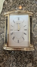 SEIKO QHE017G Gold Alloy Mantel Bedroom Desk Alarm Carriage Clock picture