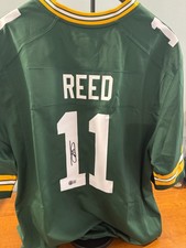 Jayden Reed Signed Green Bay Packers Green Jersey Autograph Beckett BAS COA picture