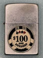 Vintage 2007 Casino Poker Chip Emblem Chrome Zippo Lighter picture