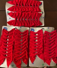 53 Vintage Red Velvety Christmas Tree Wreath Bows Kmart Trim A Home New 4.5” picture