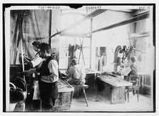 Photo:Germany 1910s Toy Makers at Work Toy Factory Workshop Workers picture