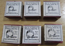 Vintage NOS Dr. E. H. Angle Fracture Bands S.S. White Dental Mfg. Co. 6 Lot picture