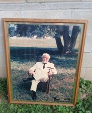 Rare Vintage Harland Colonel Sanders MEMORIAL Portrait 1980's KFC Advertising  picture