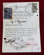 Train Discount Legitimacy Ticket To Prague Related Zionist 1930 Jewish Judaica  picture