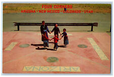 Arizona AZ Postcard Four Corners Five Little Navajo Indians c1960's Vintage picture