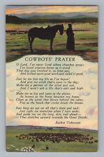 Cowboys Prayer Vintage Postcard picture