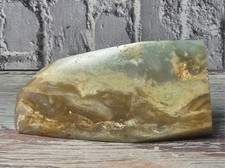 Natural Caribbean Calcite Polished Freeform – Scenic Ocean Landscape picture