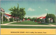 SAN ANTONIO, Texas Postcard BUNGALOW COURT 815 East Ashby / Linen c1950s Unused picture