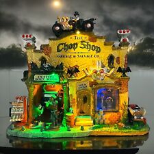 Lemax Spooky Town Chop Shop Halloween Garage Salvage Mechanic Light-up Sounds picture