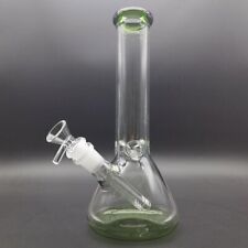 25cm Heavy Glass Water Pipe Smoking Bong Bubbler Shisha Hookah + 14mm Bowl Green picture