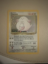 Pokémon Chansey Base Set (Unlimited) Holofoil Card 3/102 UNGRADED picture
