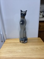 Vintage Ezra Brooks Katz Gray “Siamese Cat”  1969 Decanter Empty picture