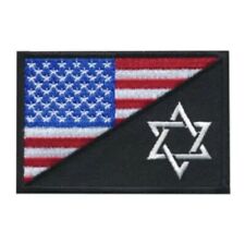 Israeli & American National Flag Patch (Hook & Loop) picture