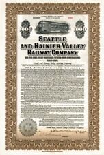Seattle and Rainier Valley Railway - Bond (Uncanceled) - Railroad Bonds picture
