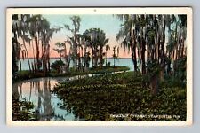 Eustis FL-Florida, Entrance To Canal, Antique, Vintage Souvenir Postcard picture
