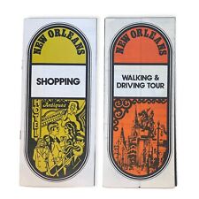 Lot of 2 1970s New Orleans Tourist Walking Driving Tour Shopping Brochures picture