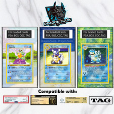 x3 Pokemon Squirtle Wartortle Blastoise Base Set PSA BGS CGC TAG Extended Art picture