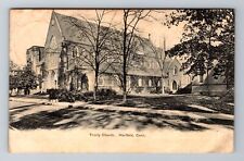 Hartford CT-Connecticut, Trinity Church, Religion, Antique, Vintage Postcard picture