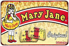 MARY JANE CANDY Vintage Look Reproduction metal sign TIN wall art picture