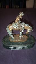 Legends The Norther Frederic Remington Bronze Statue Horse And  Rider 1991 picture