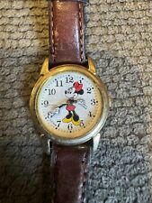 Vtg Disney Minnie Mouse Watch Quartz RRS 58AX Leather Band by SII picture