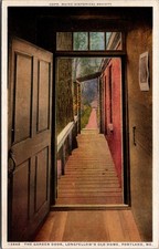 Longfellow's Old Home Portland ME Garden Door PHOSETINT Postcard c1910s picture