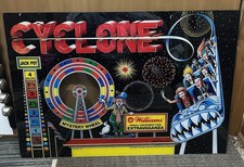 1988 Williams Cyclone Pinball Back Glass - NOS picture